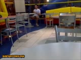 guy play with cock in mc donalds